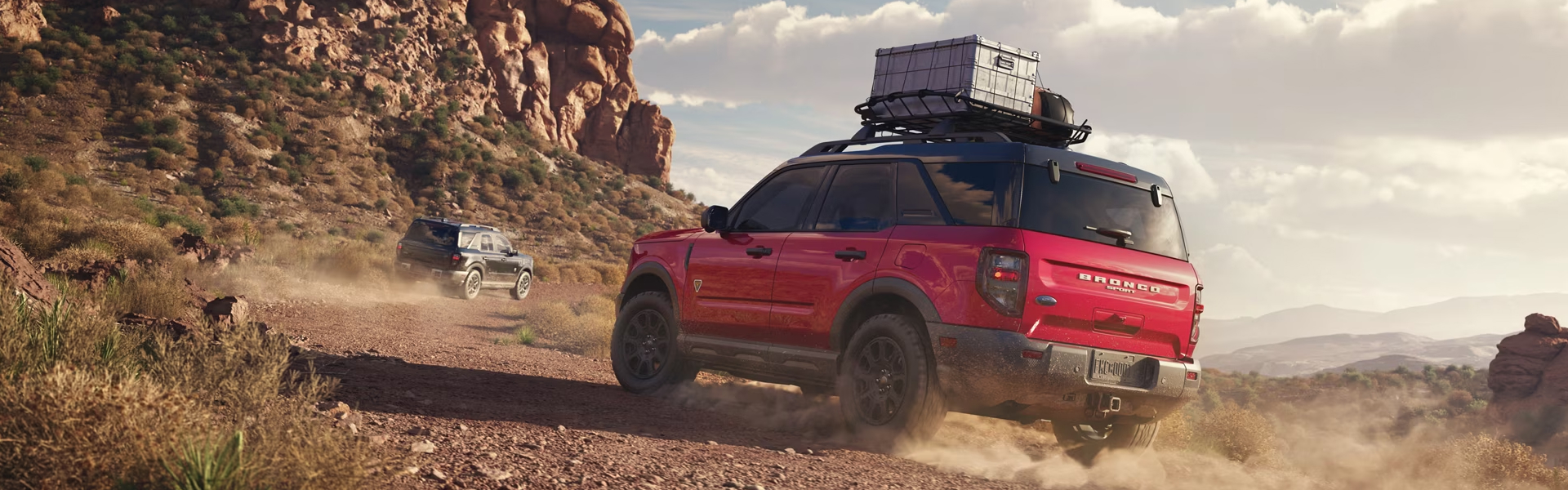 Ford Boncos driving off-road