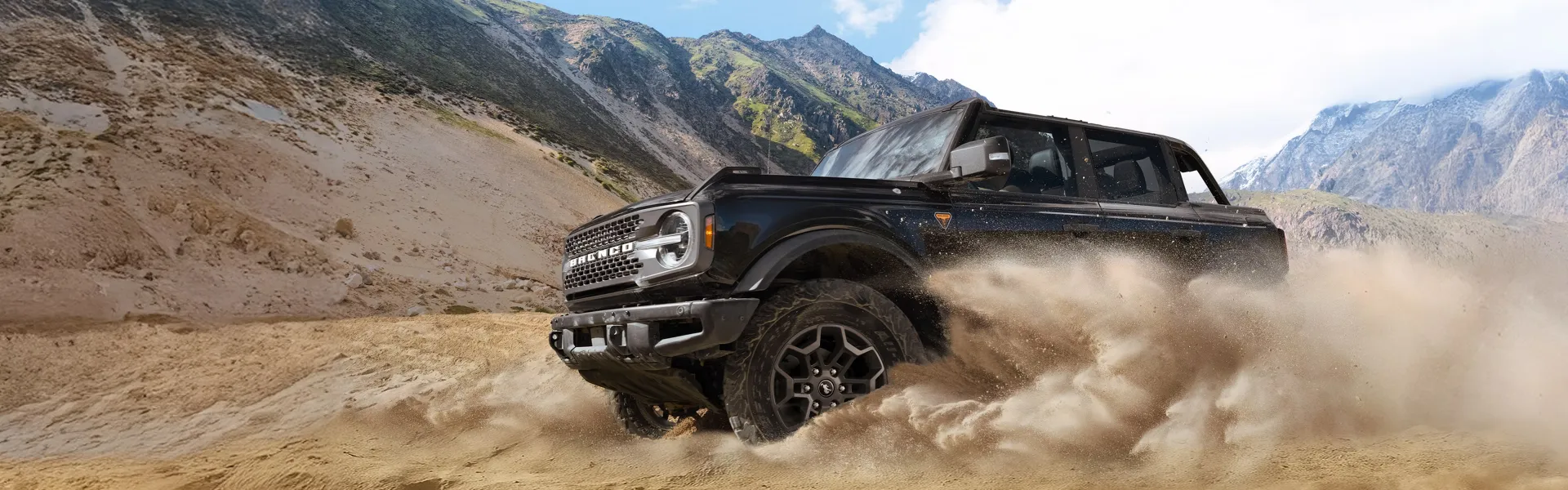 Ford Boncos driving off-road